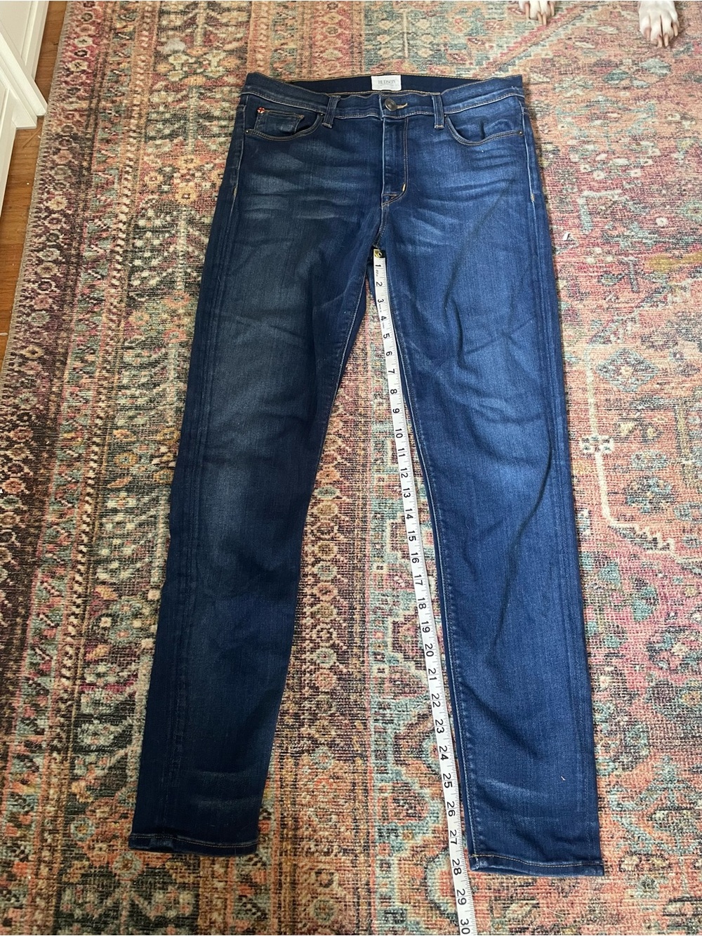 Hudson Jeans Dark Blue Nico Mid-Rise Super Skinny Jeans - Picture 12 of 14